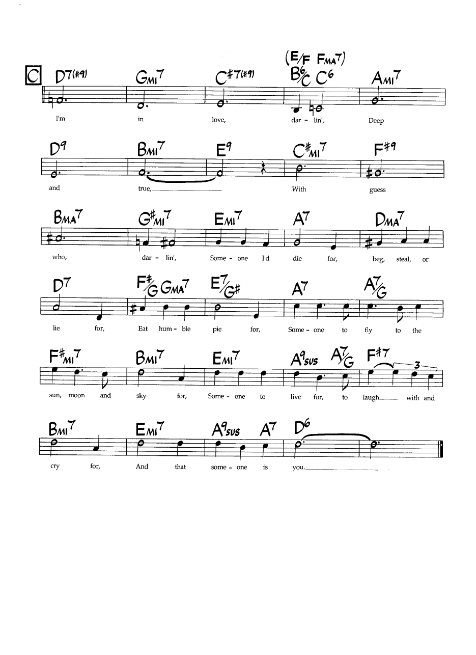 Ноты джазового стандарта: I'm all smiles (Michael Leonard/Herbert Martin)