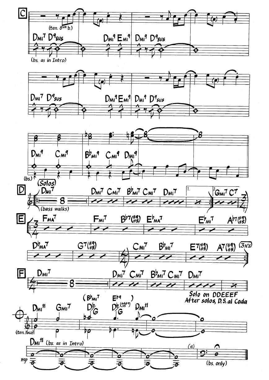 Ноты джазового стандарта: Joshua (Victor Feldman)