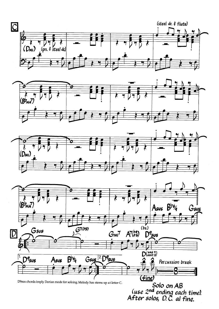 Ноты джазового стандарта: La samba (Ray Obiedo)