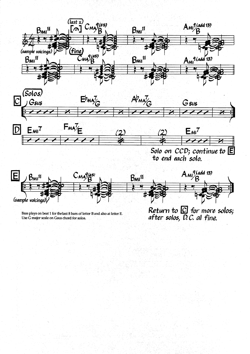 Ноты джазового стандарта: Last first (Gary Peacock)