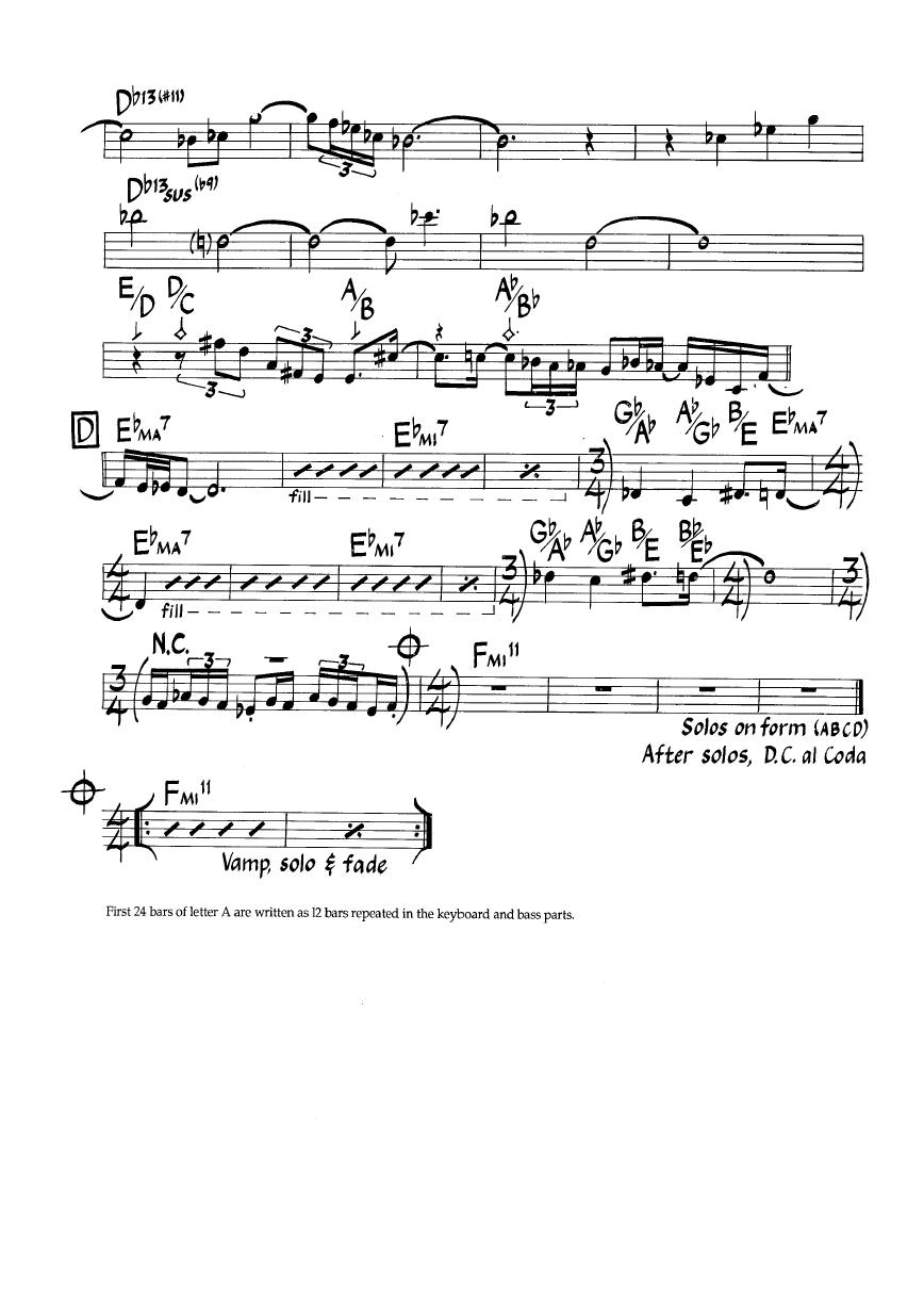 Ноты джазового стандарта: Monkey's uncle (Mitchell Foreman)