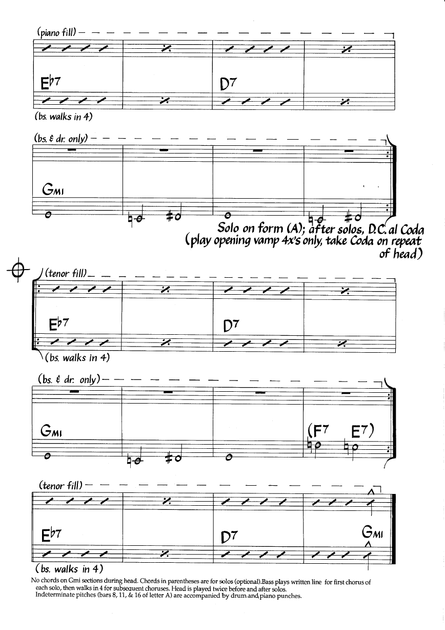 Ноты джазового стандарта: Nothing personal (Don Grolnick)