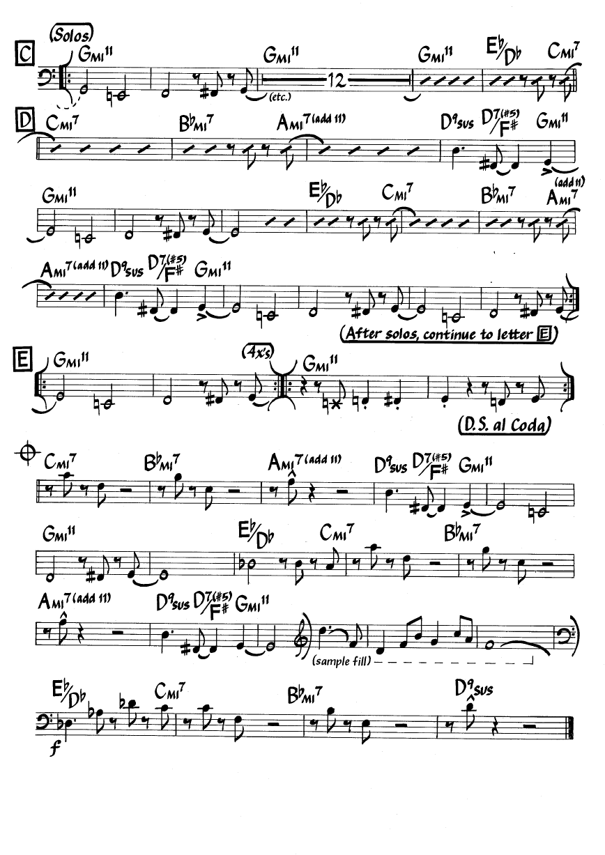 Ноты джазового стандарта: Partido alto (Josef Bertrami)