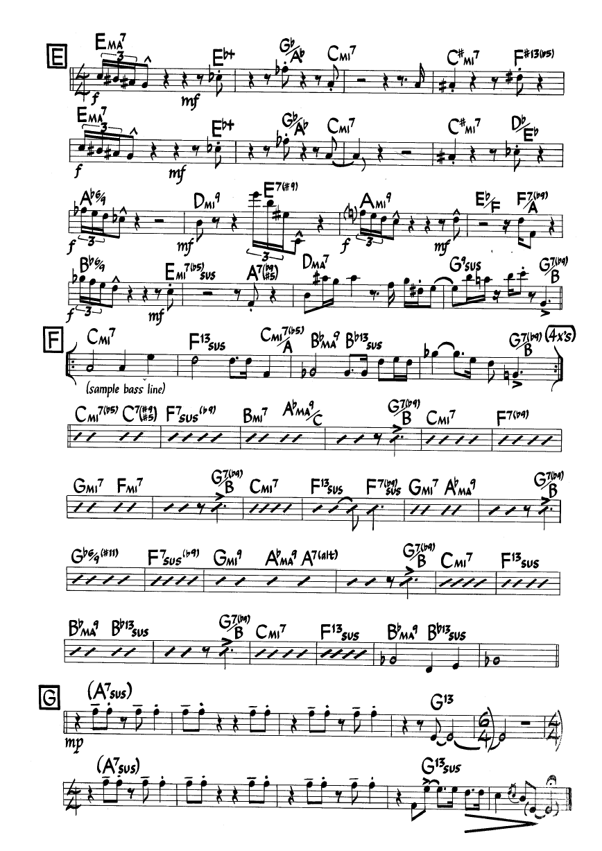 Ноты джазового стандарта: Plaza real (Wayne Shorter)