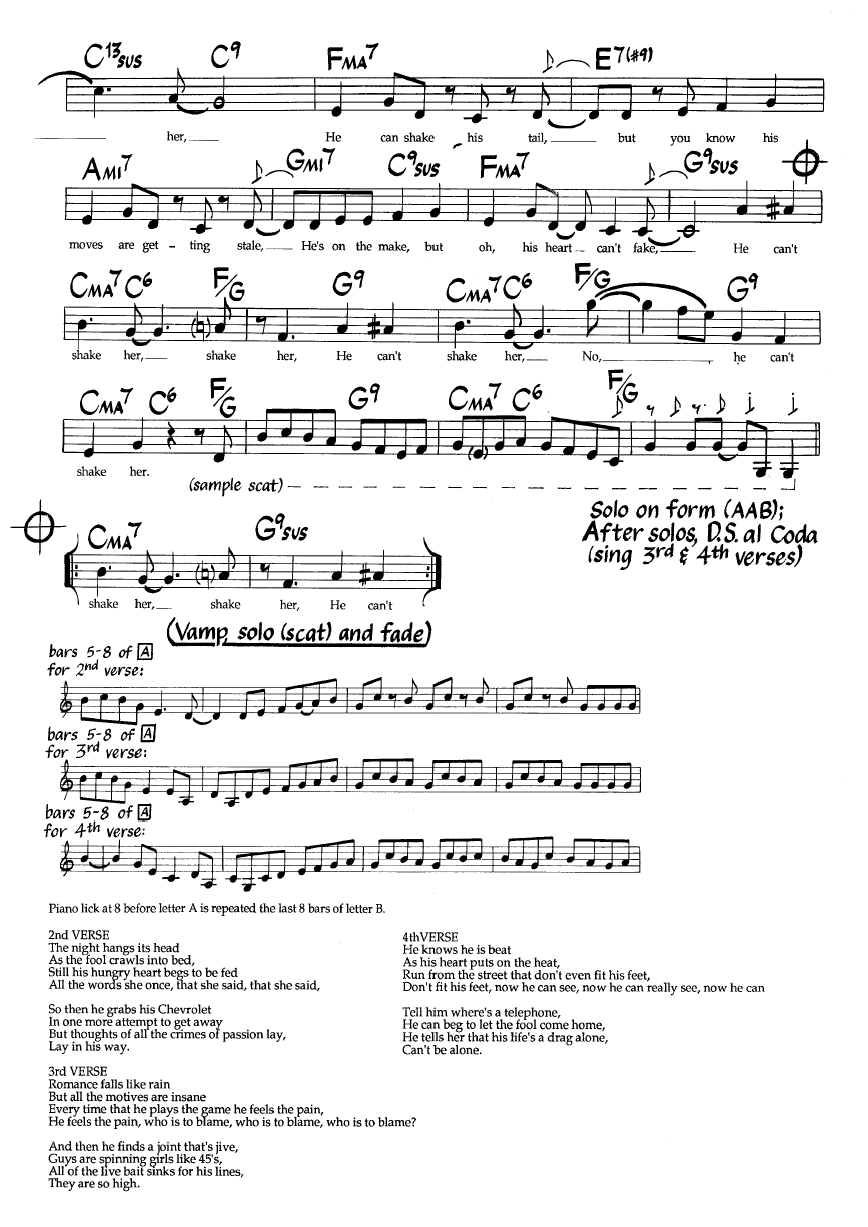 Ноты джазового стандарта: Shaker song (Jay Beckenstein/David Lasly/Allee Willis)