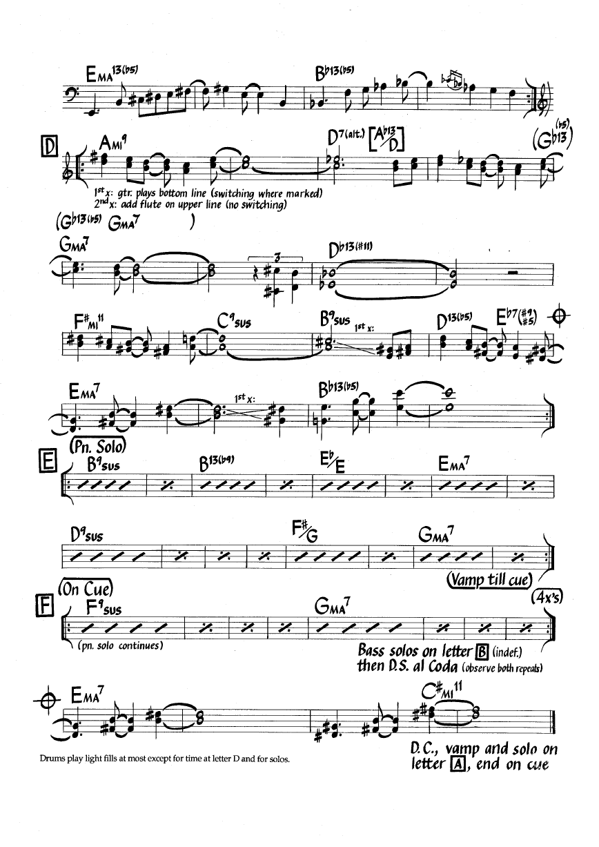 Ноты джазового стандарта: Waterwings (Don Grusin)