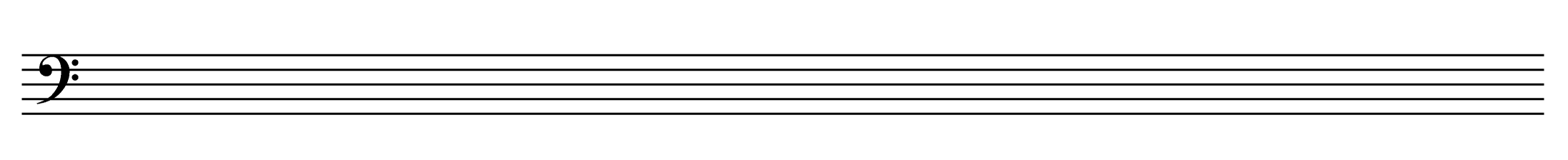 Нотная бумага с проставленными скрипичными ключами